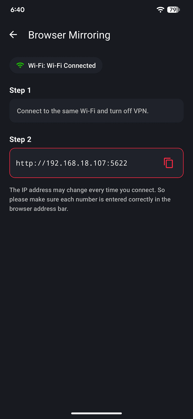Casting controls with disconnect and settings options