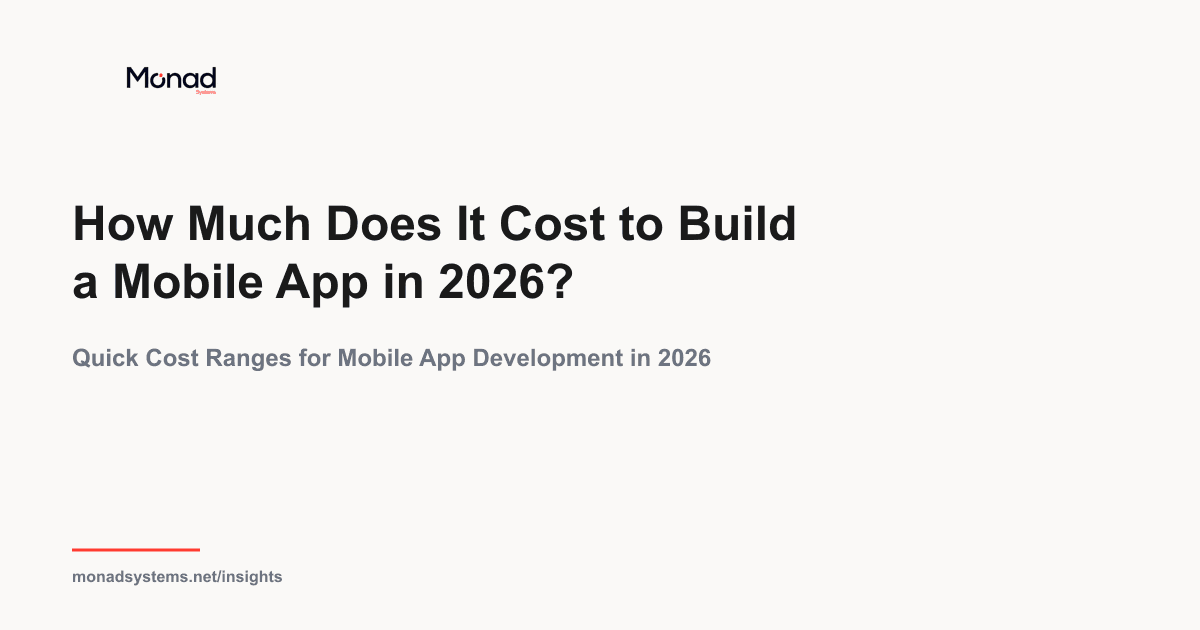 How Much Does It Cost to Build a Mobile App in 2026?