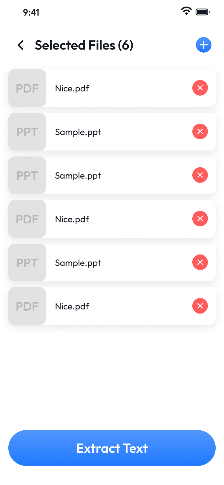 Selected document image ready for OCR processing